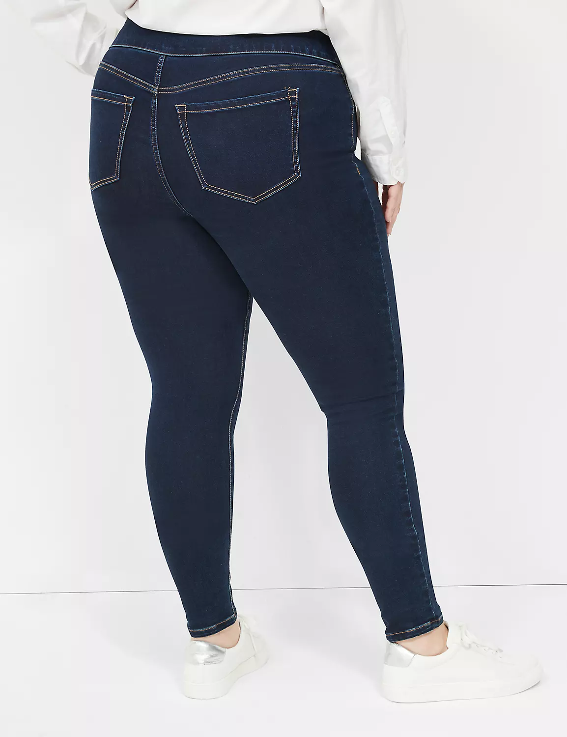 High-Rise Sateen Pull-On Jegging 2 High-Rise Sateen Pull-On Jegging - Image 2