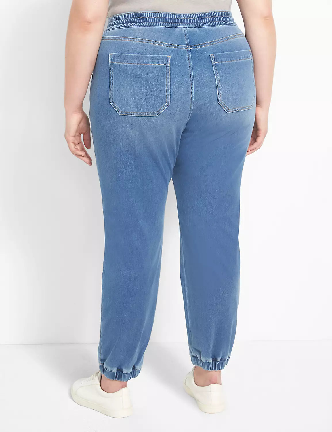 Pull-On Boyfriend Jogger Jean - Medium Wash 2 Pull-On Boyfriend Jogger Jean - Medium Wash - Image 2