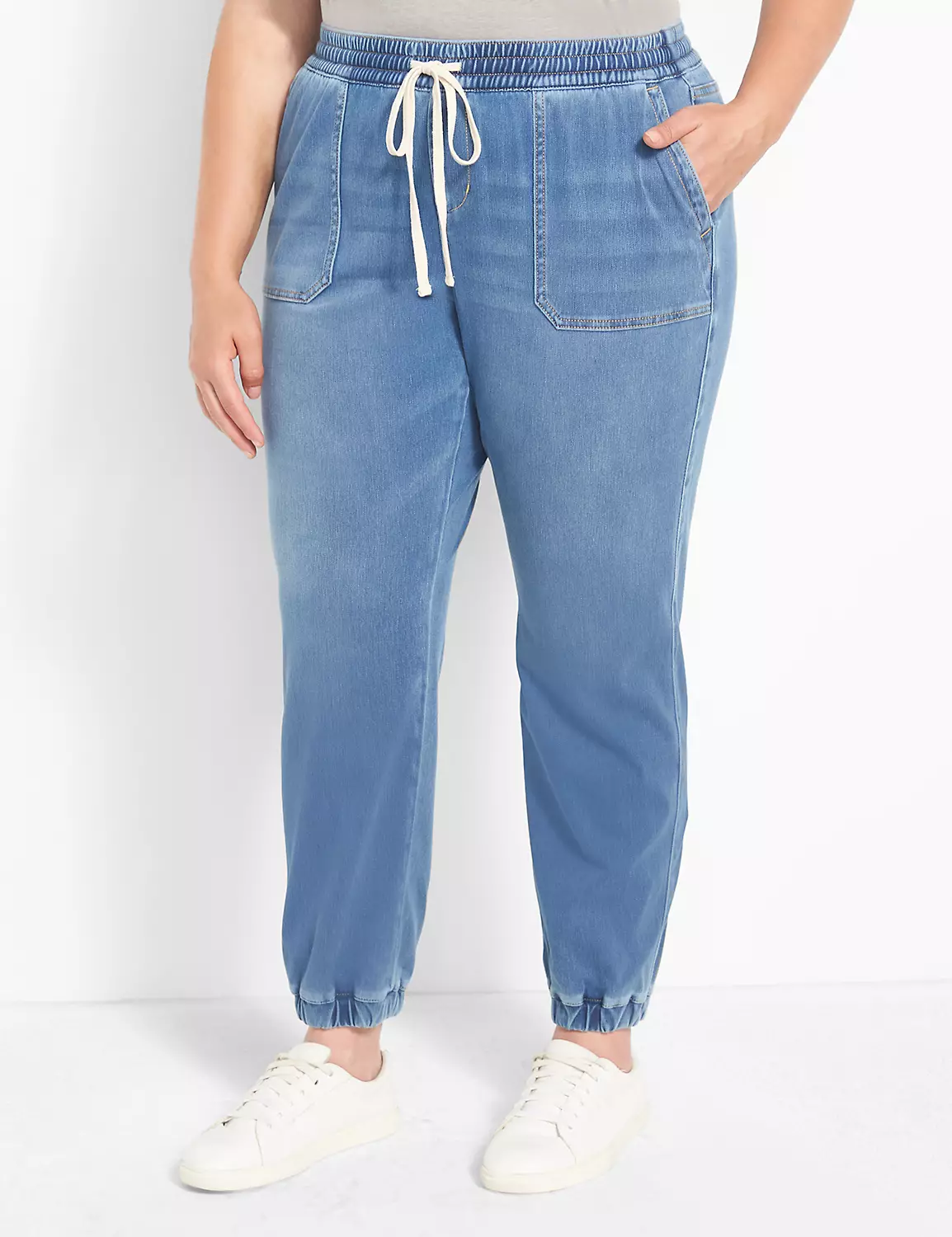 Pull-On Boyfriend Jogger Jean - Medium Wash 3 Pull-On Boyfriend Jogger Jean - Medium Wash - Image 3