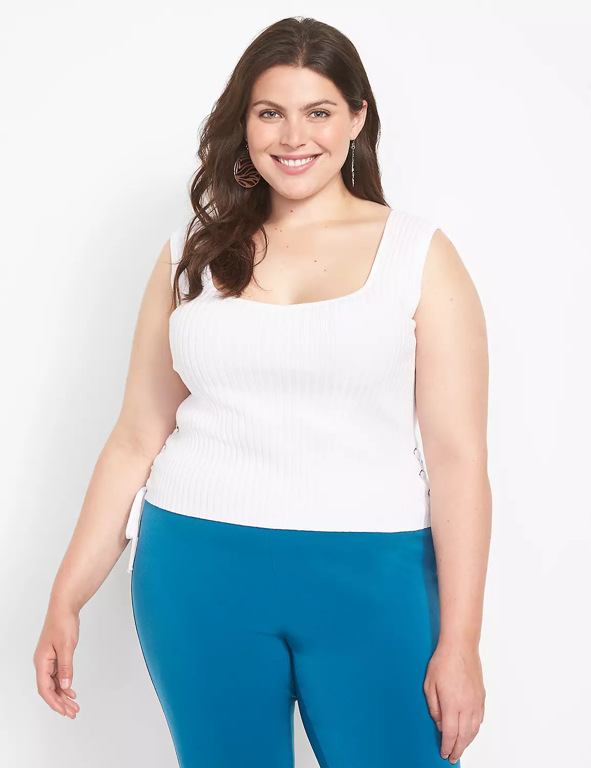 Fitted V-Neck Sweater Tank 3 Fitted V-Neck Sweater Tank - Image 3