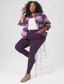 Straight Fit 5-Pocket Sateen Skinny Pant