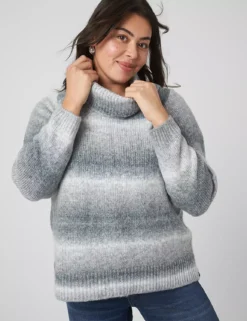 Classic Cowlneck Ombre Spacedye Sweater