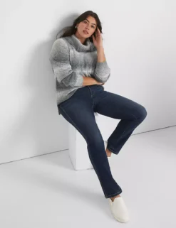 Classic Cowlneck Ombre Spacedye Sweater -Cheap Form & Fabric Fashion Store 396948 0000081778 alt1