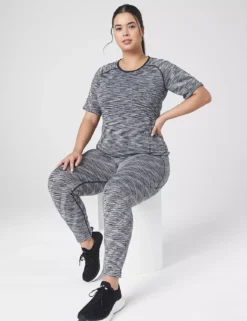 LIVI Seamless Fitted Spacedye Top -Cheap Form & Fabric Fashion Store 398092 0000081590 alt1