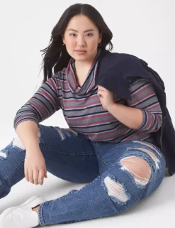 Classic Cowl-Neck Tee -Cheap Form & Fabric Fashion Store 398441 0000107187 alt1