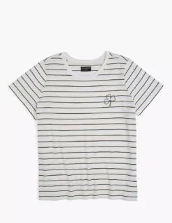 Modern Striped Clover Graphic Tee