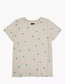 Modern Luckiest Clover Graphic Tee