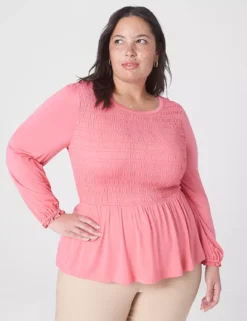 Fitted Smocked Bodice Peplum Top 5 Fitted Smocked Bodice Peplum Top -Cheap Form & Fabric Fashion Store 399110 0000008261 alt1