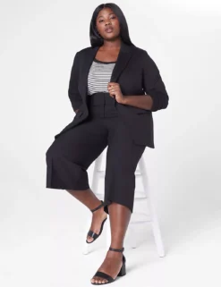 High-Rise Perfect Drape Wide Leg Capri Pant