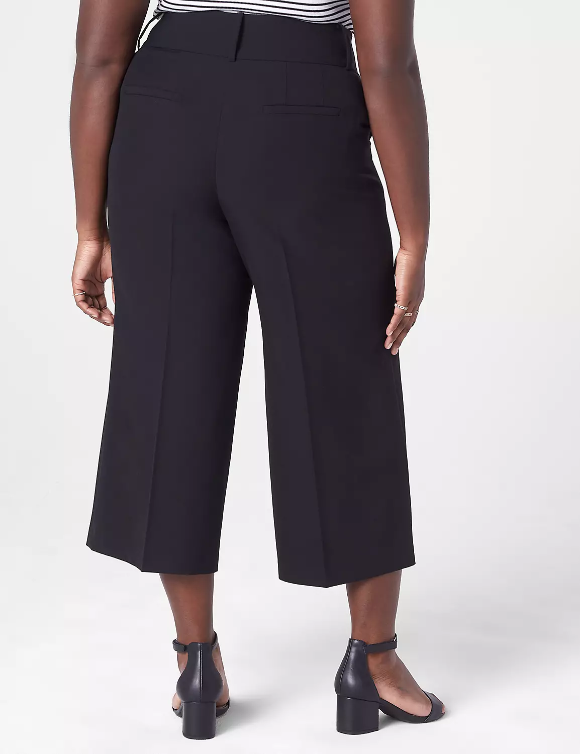 High-Rise Perfect Drape Wide Leg Capri Pant 2 High-Rise Perfect Drape Wide Leg Capri Pant - Image 2