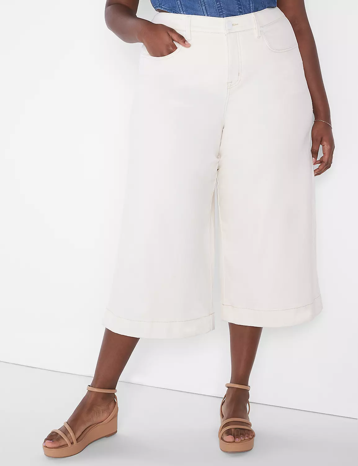 Signature Fit Crop Wide Leg Jean 1 Signature Fit Crop Wide Leg Jean