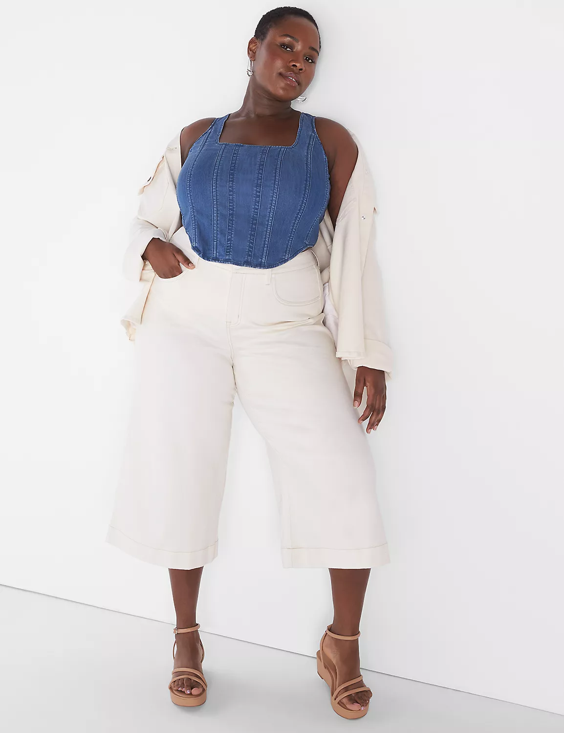 Signature Fit Crop Wide Leg Jean 3 Signature Fit Crop Wide Leg Jean - Image 3