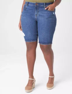 Signature Fit Bermuda Jean Short - Light Destruction