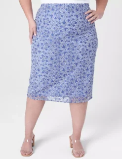 Lace Midi Pencil Skirt