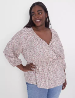 Classic Convertible Surplice-Neck Top