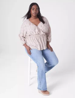 Classic Convertible Surplice-Neck Top -Cheap Form & Fabric Fashion Store 399201 0000107844 alt1