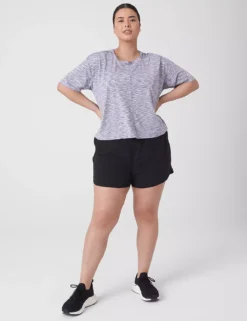 LIVI Crop Scoop-Neck Spacedye Hoodie -Cheap Form & Fabric Fashion Store 399222 0000009008 alt1