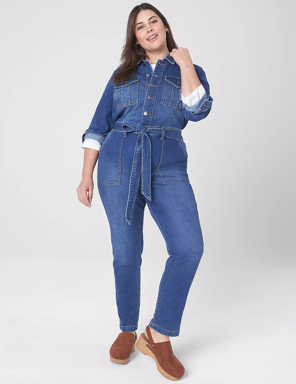 Denim Straight Leg Jumpsuit 1 Denim Straight Leg Jumpsuit