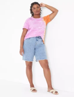 Signature Fit Boyfriend Bermuda Jean Short - Raw Hem -Cheap Form & Fabric Fashion Store 399230 0000012018 alt1