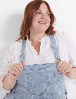 Denim Straight Leg Overalls - Rail Stripe 5 Denim Straight Leg Overalls - Rail Stripe -Cheap Form & Fabric Fashion Store 399233 0000012013 alt1