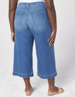 Signature Fit Wide Leg Capri Jean -Cheap Form & Fabric Fashion Store 399235 0000012013 Back