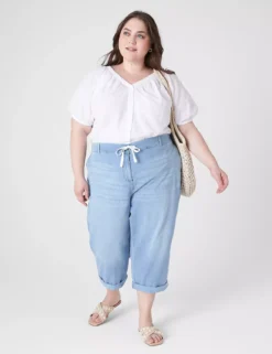 Pull-On Rolled-Cuff Crop Pant 5 Pull-On Rolled-Cuff Crop Pant -Cheap Form & Fabric Fashion Store 399325 0000012018 alt1