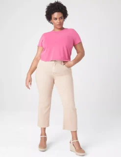 Crop Crew-Neck Washed Tee -Cheap Form & Fabric Fashion Store 399344 0000001680 alt1