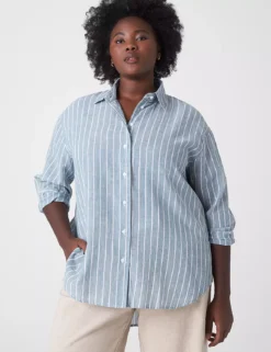 Relaxed Button-Down Linen Tunic