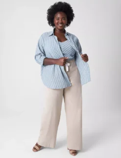 Relaxed Button-Down Linen Tunic -Cheap Form & Fabric Fashion Store 399536 0000108063 alt1