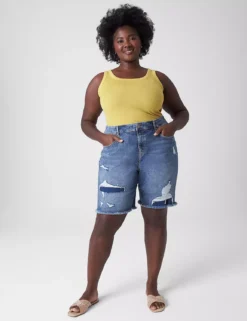 Signature Fit Boyfriend Bermuda Jean Short -Cheap Form & Fabric Fashion Store 399565 0000012018 alt1