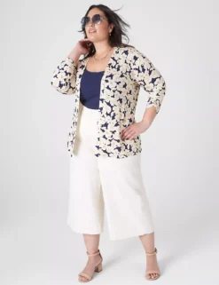 Classic Ruched-Sleeve Open-Front Overpiece 5 Classic Ruched-Sleeve Open-Front Overpiece -Cheap Form & Fabric Fashion Store 399594 0000108810 alt1