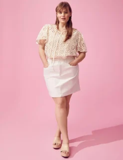 Denim Mini Skirt -Cheap Form & Fabric Fashion Store 399819 0000007780 alt2