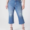 Ultra High-Rise Straight Leg Capri Jean