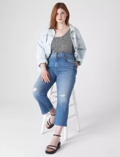 Ultra High-Rise Straight Leg Capri Jean -Cheap Form & Fabric Fashion Store 399890 0000012018 alt2