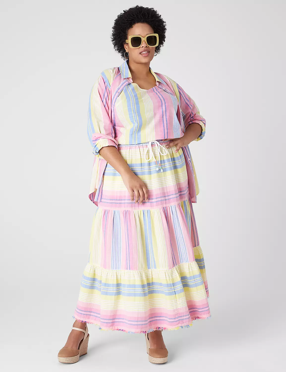 Gauze Tiered Maxi Skirt 3 Gauze Tiered Maxi Skirt - Image 3