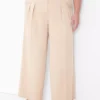 Silky Chino Tailored Wide Leg Pant