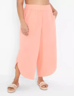 Gauze Split-Leg Beach Pant