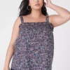 Smocked-Neckline Tank