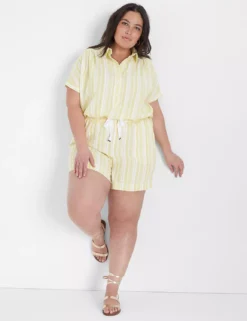 Short-Sleeve Collared Popover Top -Cheap Form & Fabric Fashion Store 400060 0000107781 alt2