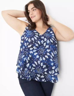 Modern Swing Double-Layer Chiffon Tank