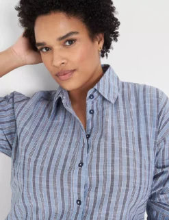 Long-Sleeve Collared Button-Down Tunic -Cheap Form & Fabric Fashion Store 400080 0000108655 alt1