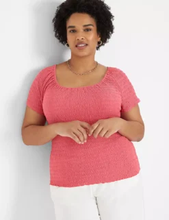 Fitted Crop Cap-Sleeve Top