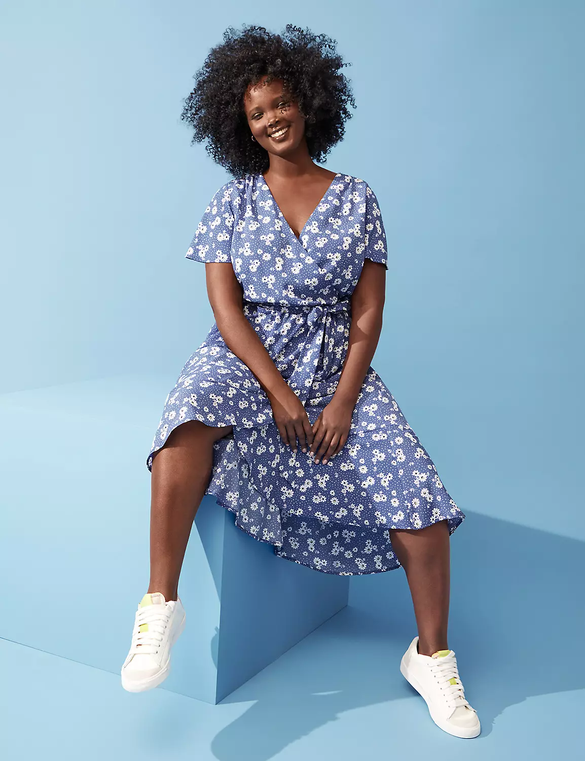 Ruffle-Hem High-Low Midi Dress 4 Ruffle-Hem High-Low Midi Dress - Image 4