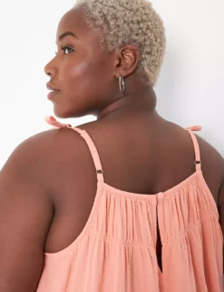 Tie-Shoulder Smocked V-Neck Jumpsuit -Cheap Form & Fabric Fashion Store 400171 0000009632 alt1