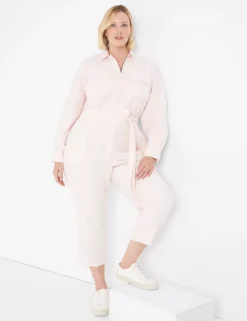 Collar Zip-Front Jumpsuit