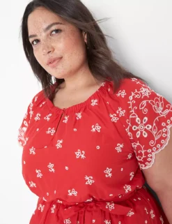 Cap-Sleeve Ruched Fit & Flare Dress -Cheap Form & Fabric Fashion Store 400187 0000001653 alt1