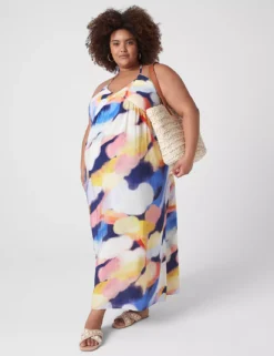 V-Neck Halter Maxi Dress