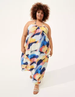 V-Neck Halter Maxi Dress -Cheap Form & Fabric Fashion Store 400189 0000107832 alt2