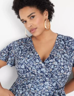 Lena Surplice-Neck Fit & Flare Dress -Cheap Form & Fabric Fashion Store 400208 0000108652 alt1