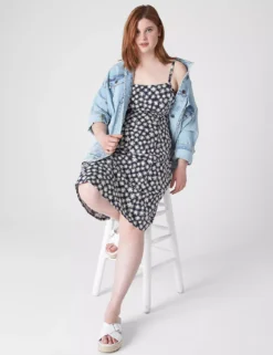 Lace-Up A-Line Dress